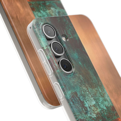 Teal Lite Phone Case for Samsung - Verdigris Copper Slab