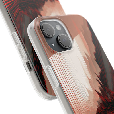 Red Lite Phone Case for iPhone - Crimson Pulse Horizon