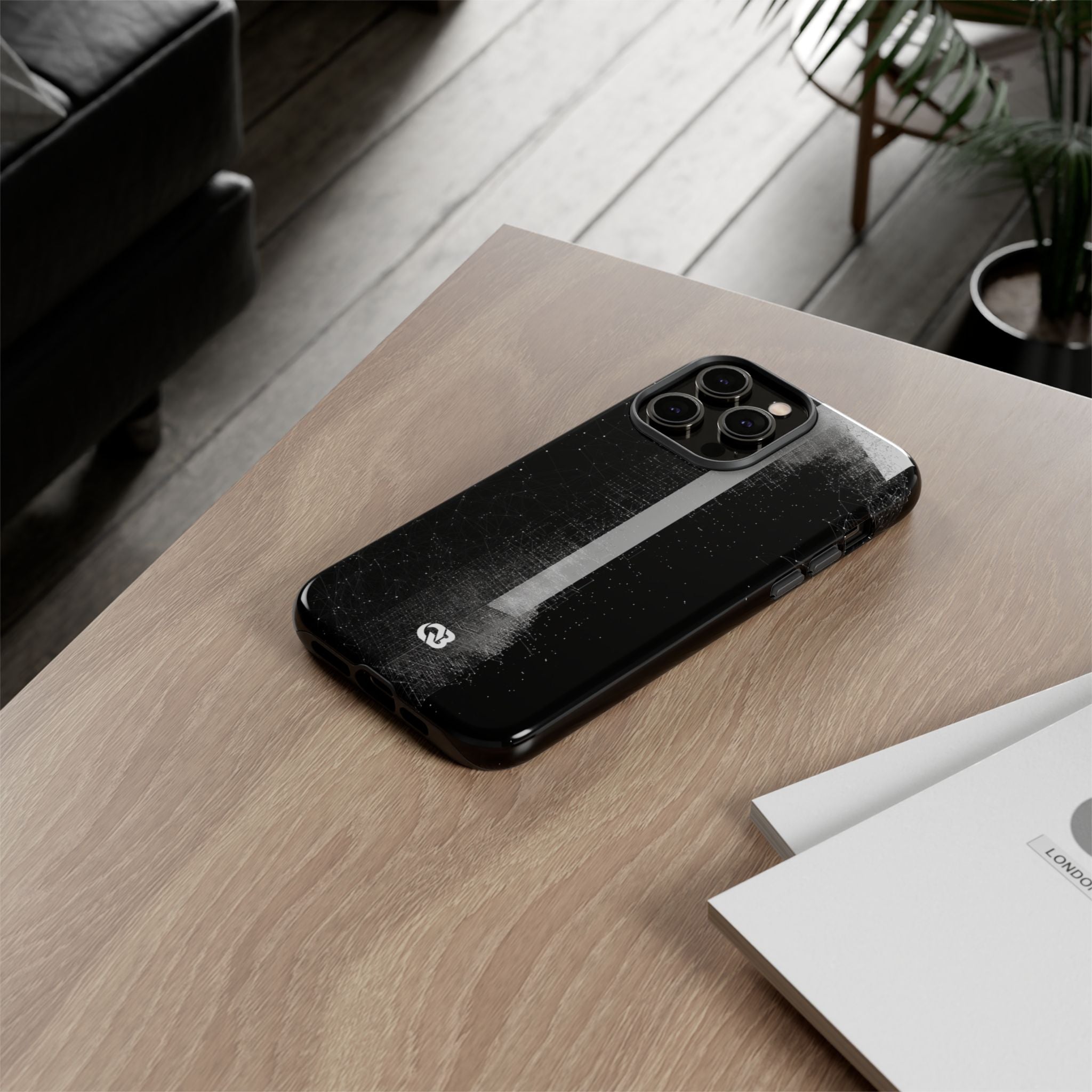 Black Tough Phone Case for iPhone - Vector Core Monolith