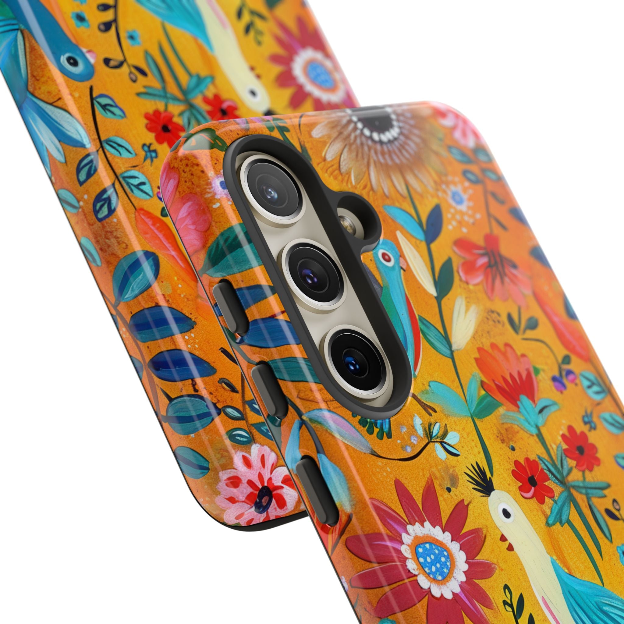 Colorful Birds Bloom Samsung S24 Case - Tough