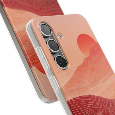Red Lite Phone Case for Samsung - Crimson Ridge Lines