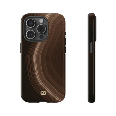 Brown Tough Phone Case for iPhone - Bronzed Canyon Relief