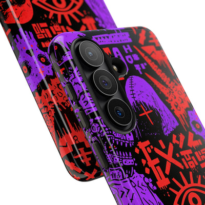 Underground Cyber Glyphs · Tough Phone Case for Samsung · Black