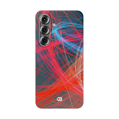 Neon Fiber Stream · Lite Phone Case for Samsung · Red