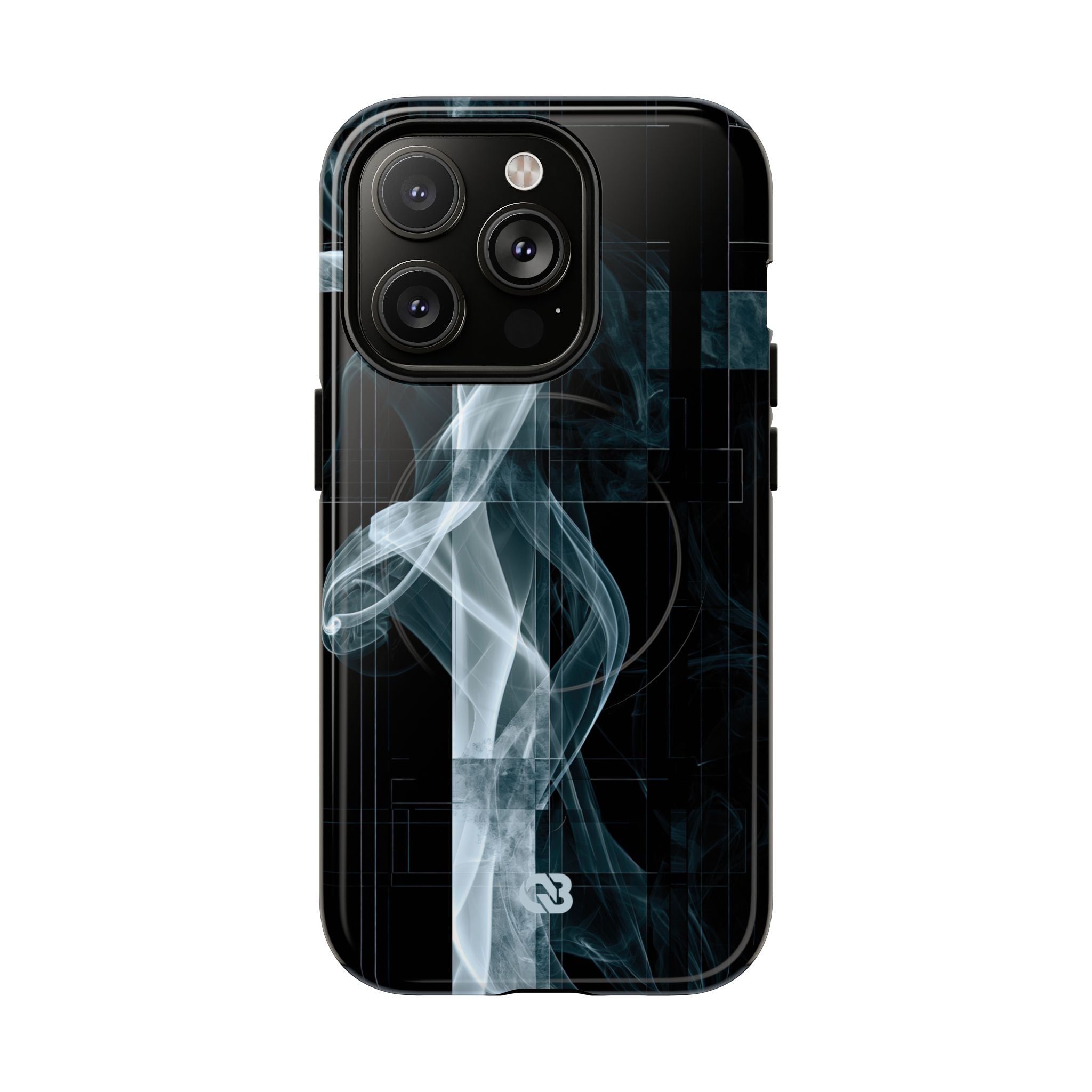 Black Tough 2.0 Magsafe Phone Case for iPhone - Arctic Vapor Grid