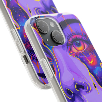 Violet Cosmic Gaze · Soft Custodia per iPhone