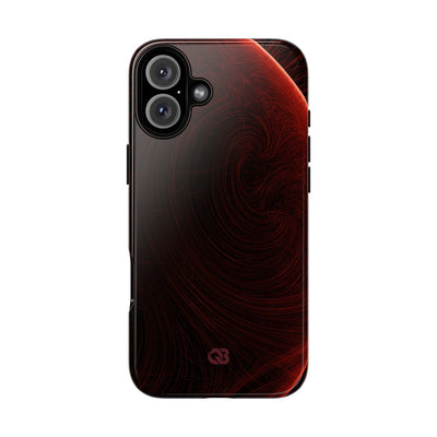 Red Tough Phone Case for iPhone - Crimson Flare Flux
