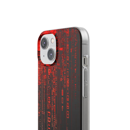 Crimson Glyphs iPhone 14 Case - Soft