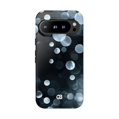 Black Tough Phone Case for Google Pixel - Silver Orbit Glow
