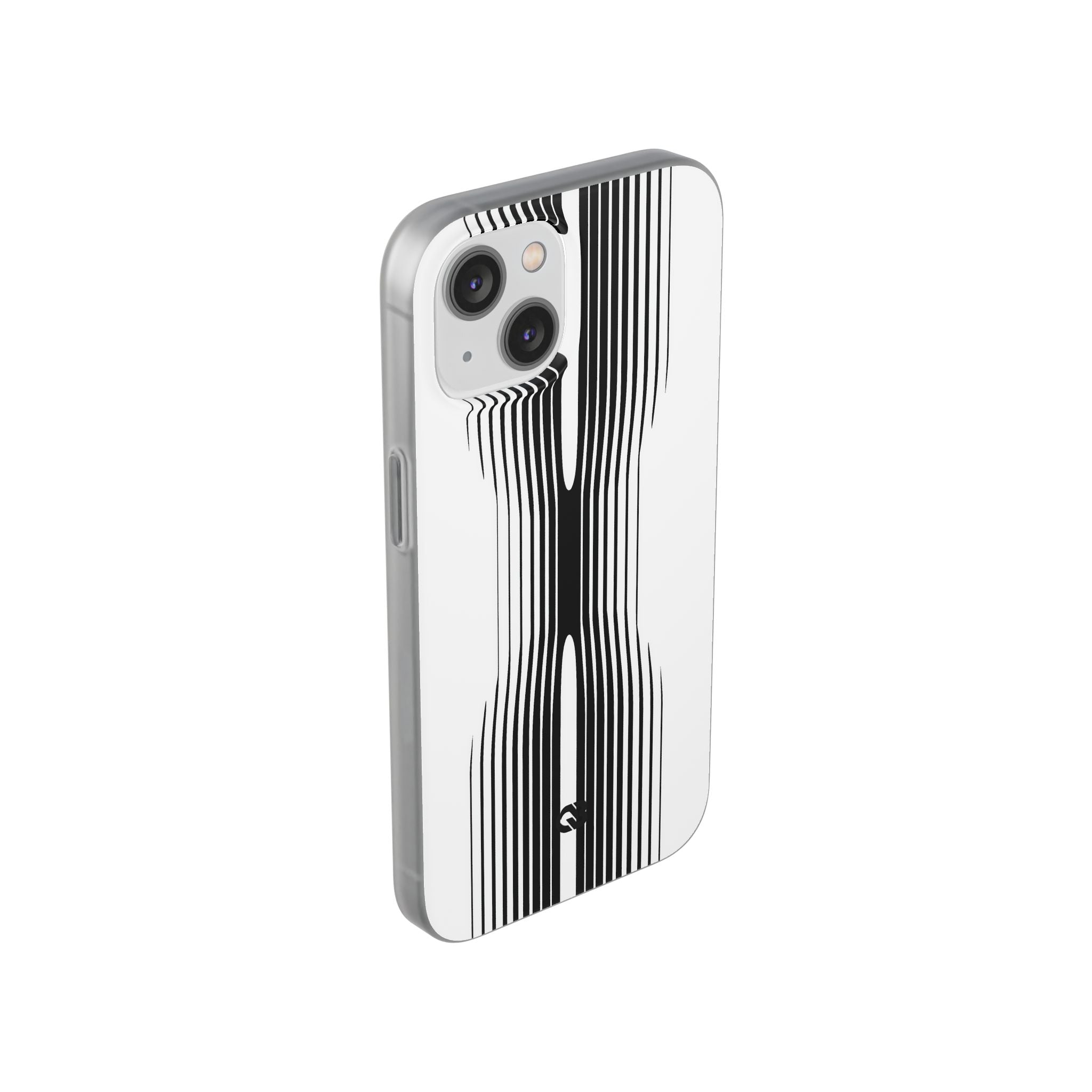 White Lite Phone Case for iPhone - Kinetic Mono Distortion