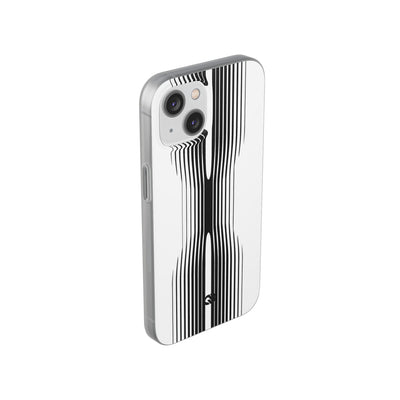 White Lite Phone Case for iPhone - Kinetic Mono Distortion