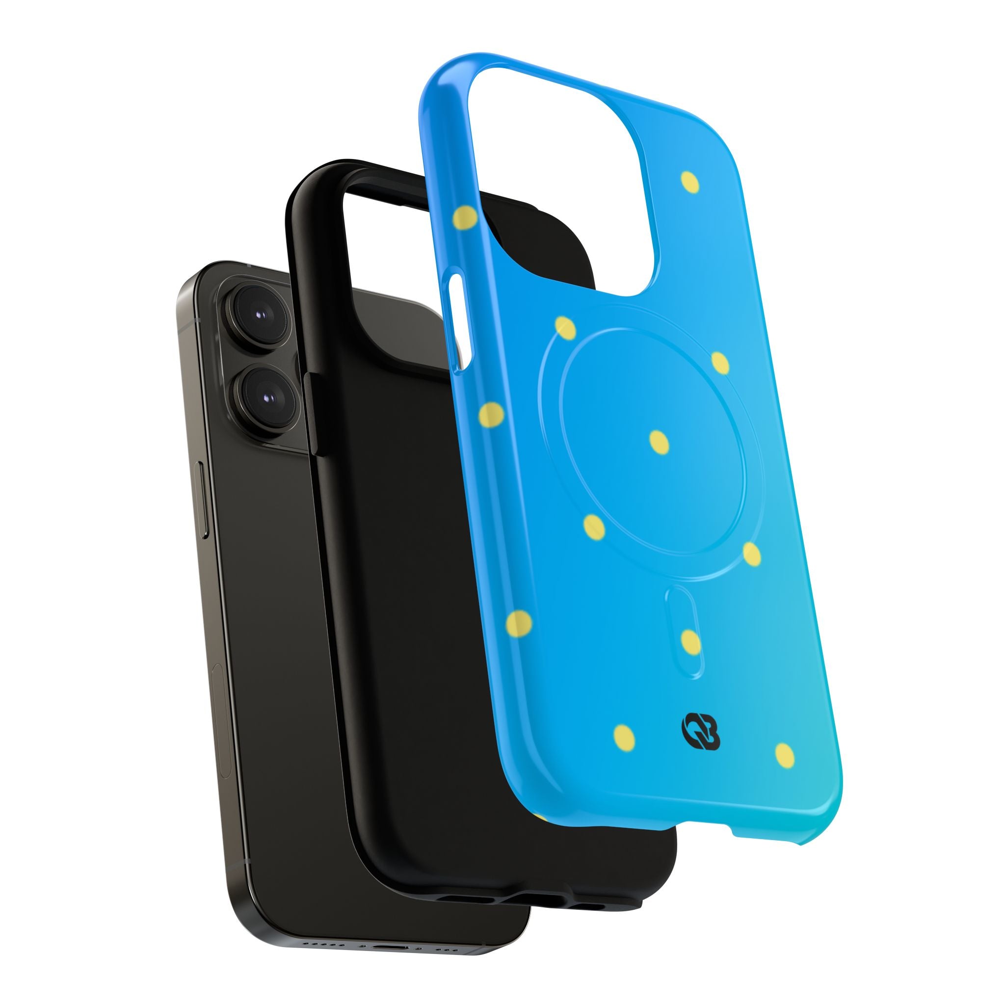 Cyan Sun Dots · Tough+ Phone Case for iPhone · Magsafe