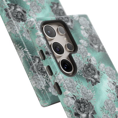 Frost Mint Floral · Tough Phone Case for Samsung