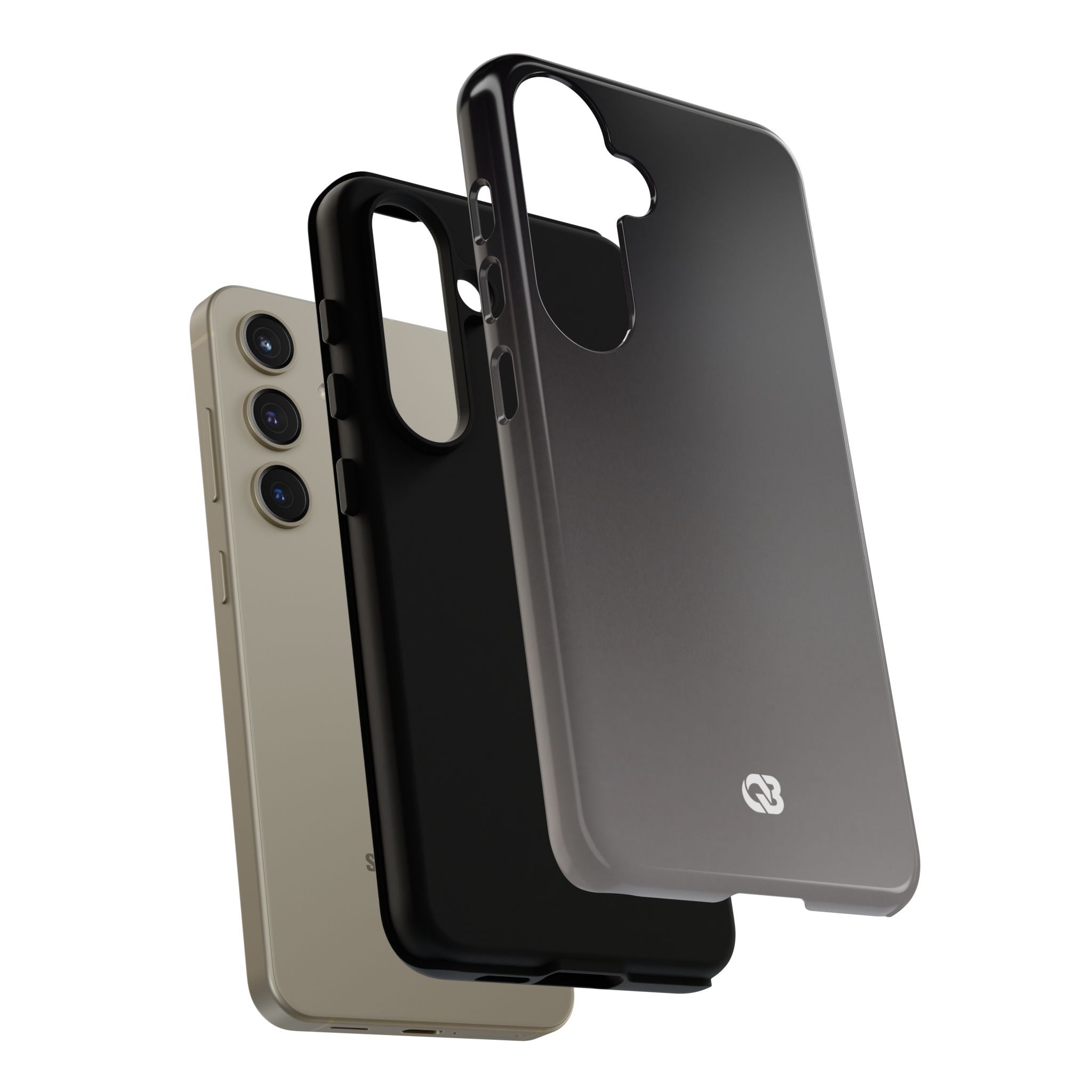 Grey Tough Phone Case for Samsung - Obsidian Ash Fade