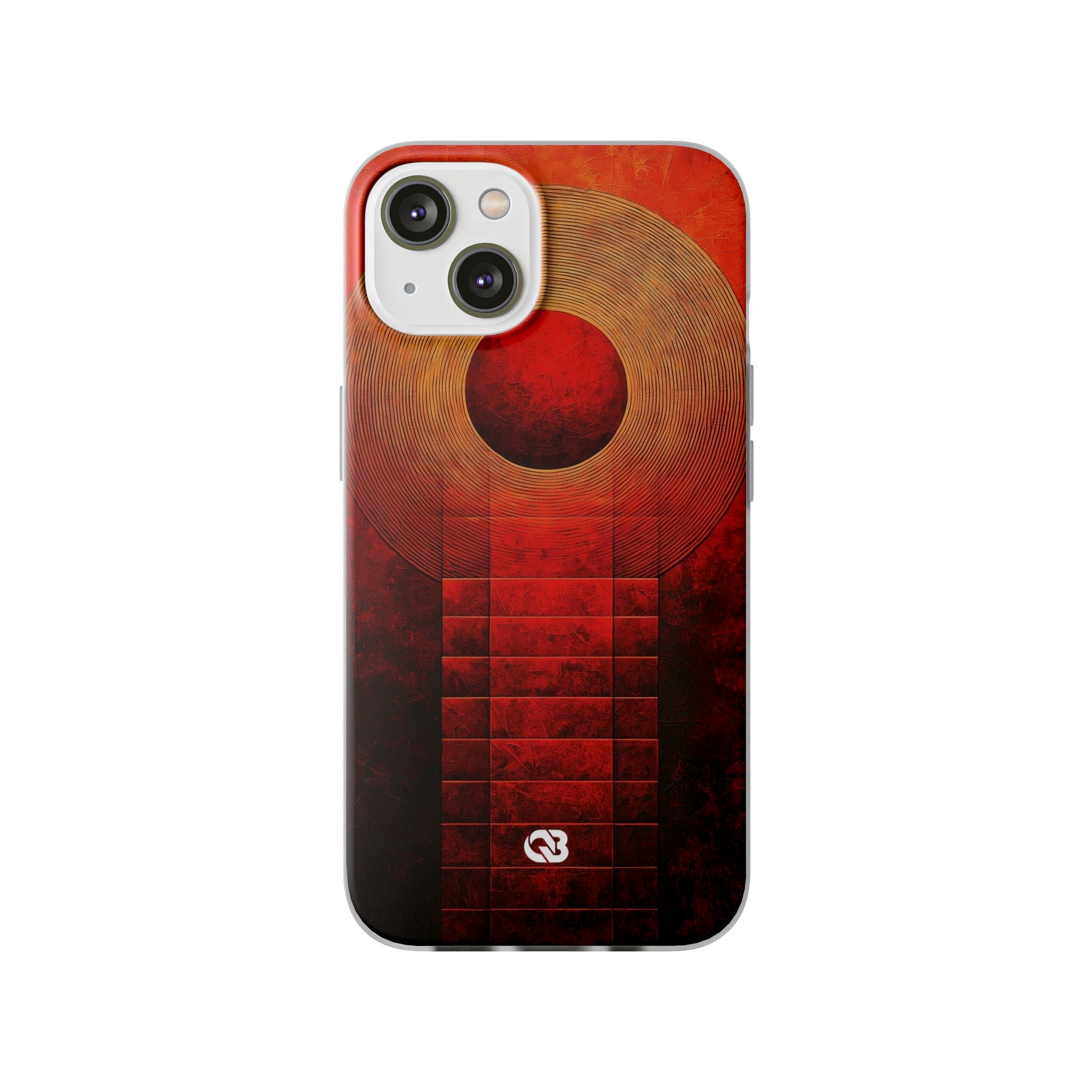 Crimson Solar Halo · Soft Phone Case for iPhone