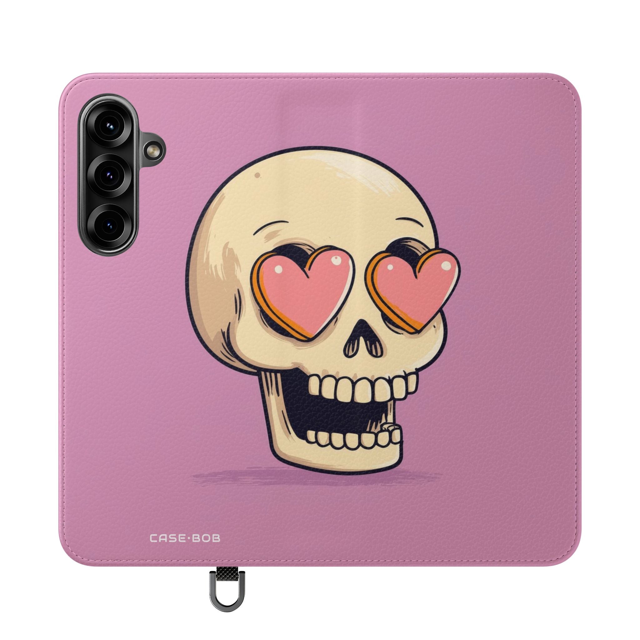 Heart Eyes Skull - Samsung S25+ Case - Wallet