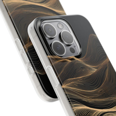 Black Lite Phone Case for iPhone - Copper Topo Ridge