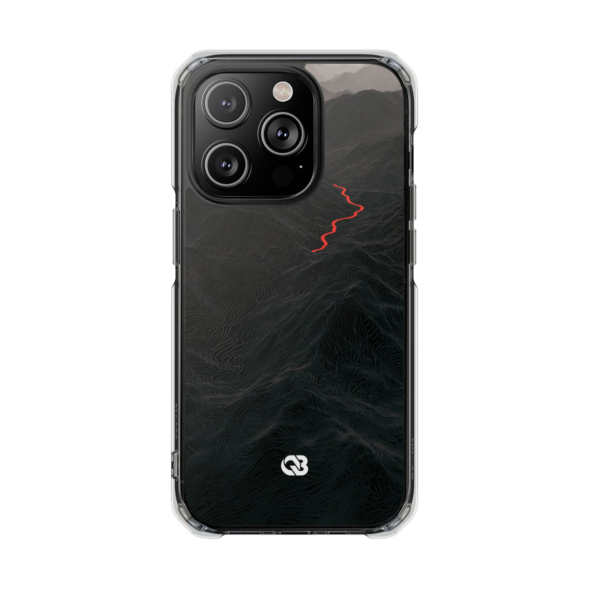 Crimson Ridge Pass · Clear Impact Magnetic Phone Case for iPhone ·  Black