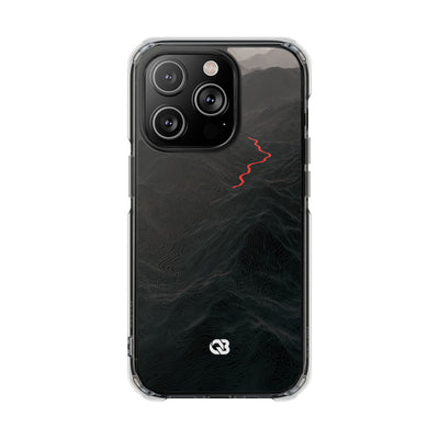 Crimson Ridge Pass · Clear Impact Magnetic Phone Case for iPhone ·  Black