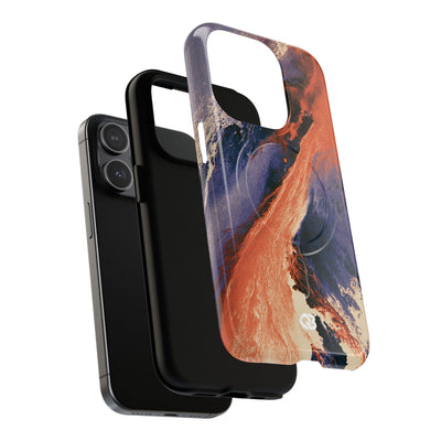 Solar Aura Drift · Tough 2.0 Magnetic Phone Case for iPhone · Orange