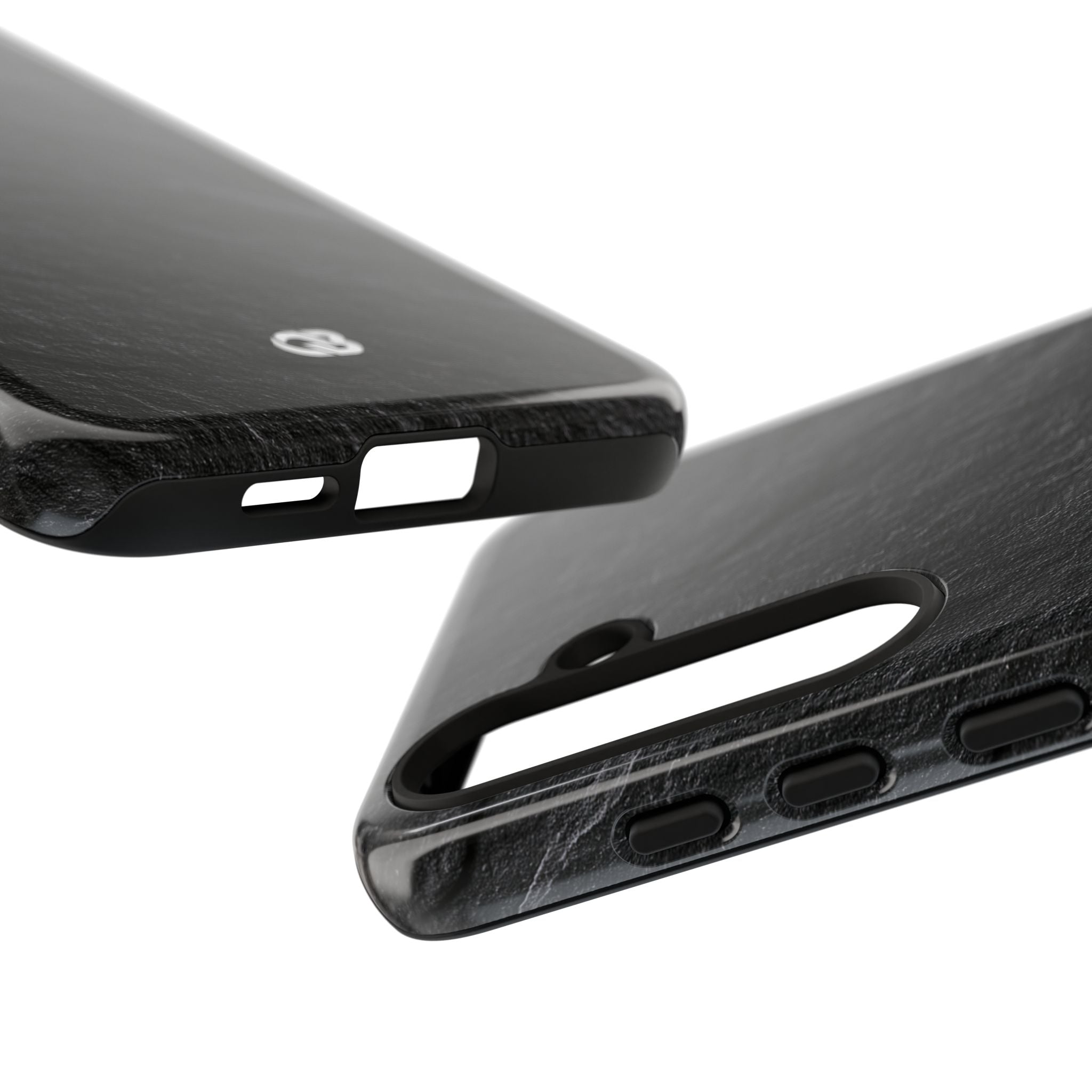 Black Tough Phone Case for Samsung - Raw Obsidian Slate