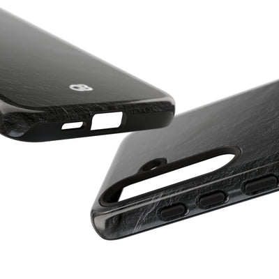 Black Tough Phone Case for Samsung - Raw Obsidian Slate