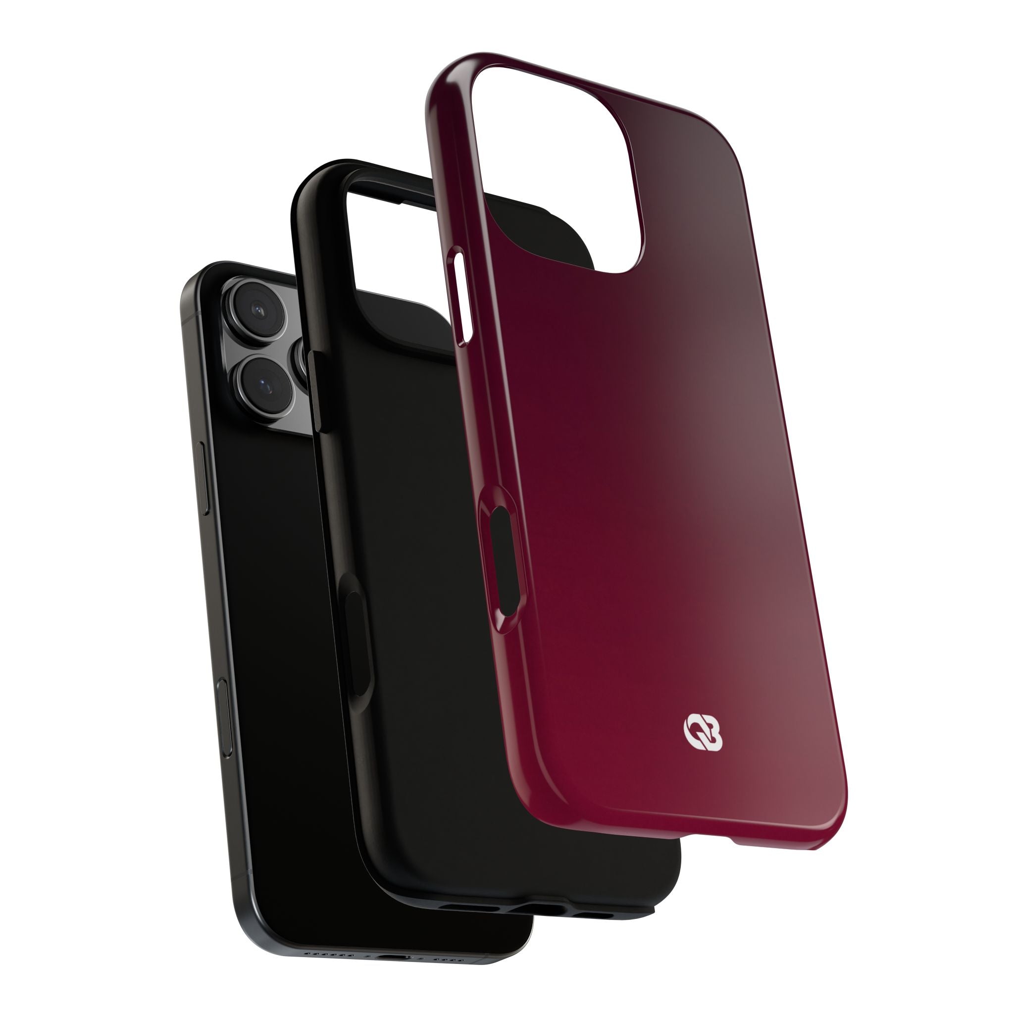 Red Tough Phone Case for iPhone - Deep Sangria Gradient