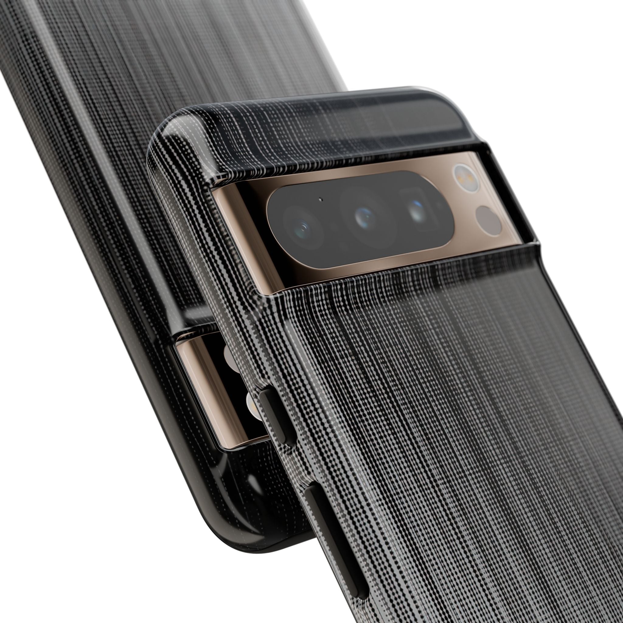 Grey Tough Phone Case for Google Pixel - Static Vertical Dither