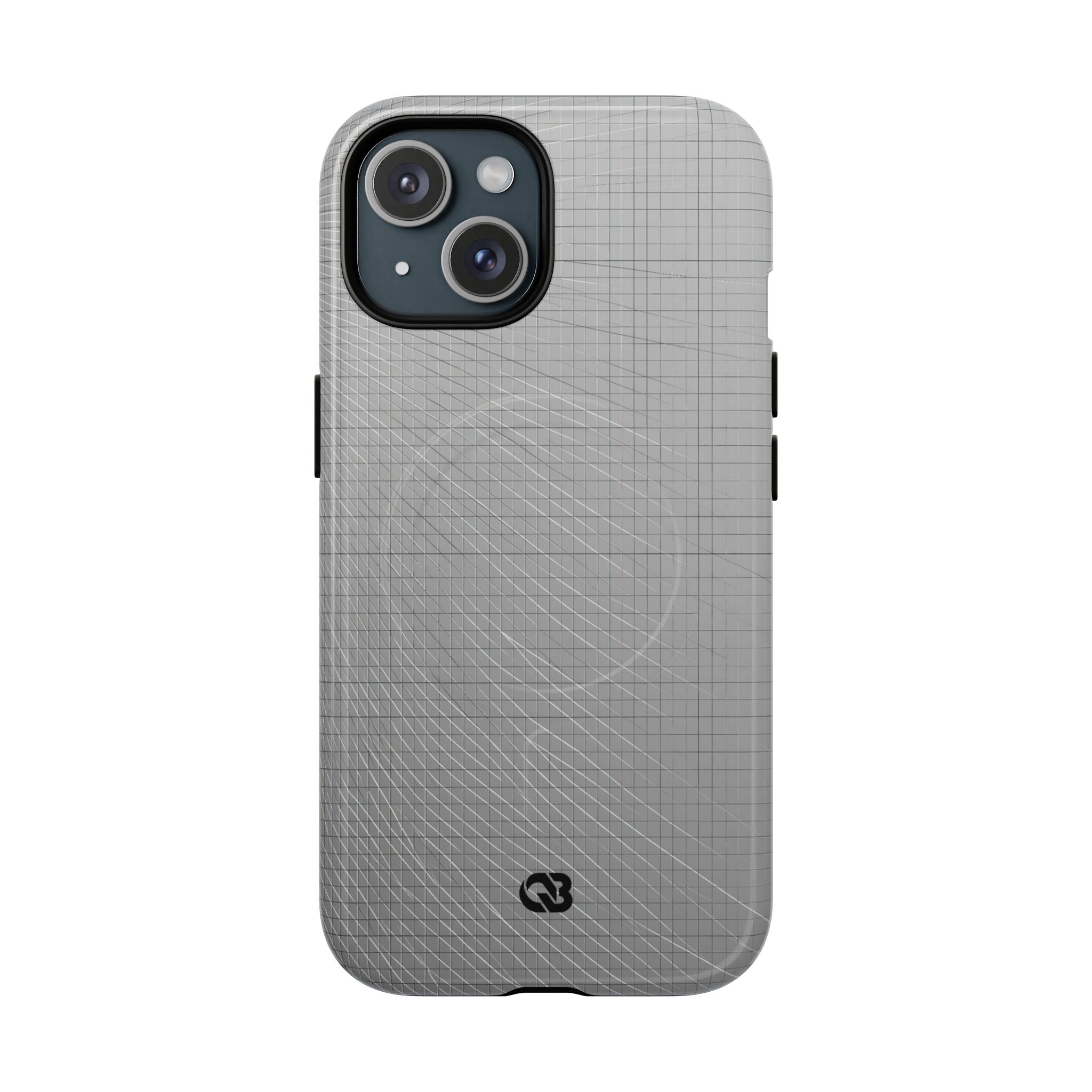 Grey Tough 2.0 Magsafe Phone Case for iPhone - Chrome Mesh Warp