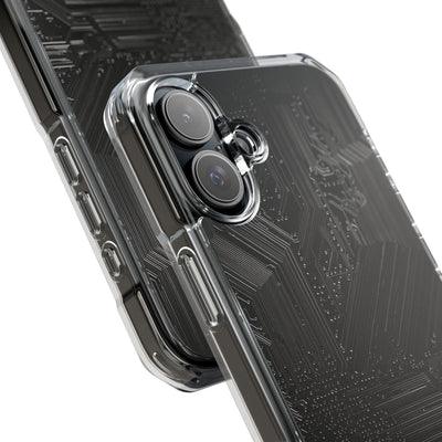 Obsidian Circuitry · Clear Impact Magnetic Phone Case for iPhone ·  Black