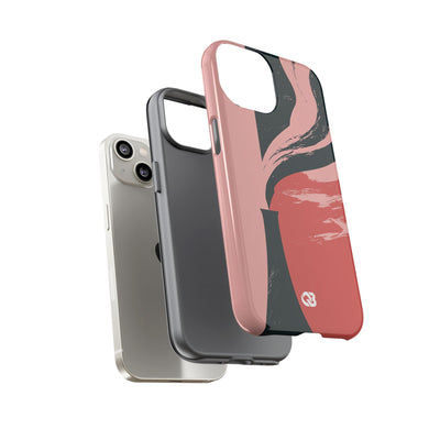 Pink Tough Phone Case for iPhone - Cinder Rose Plume