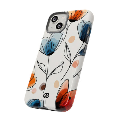 Ink Watercolor Tulips · Tough Phone Case for iPhone