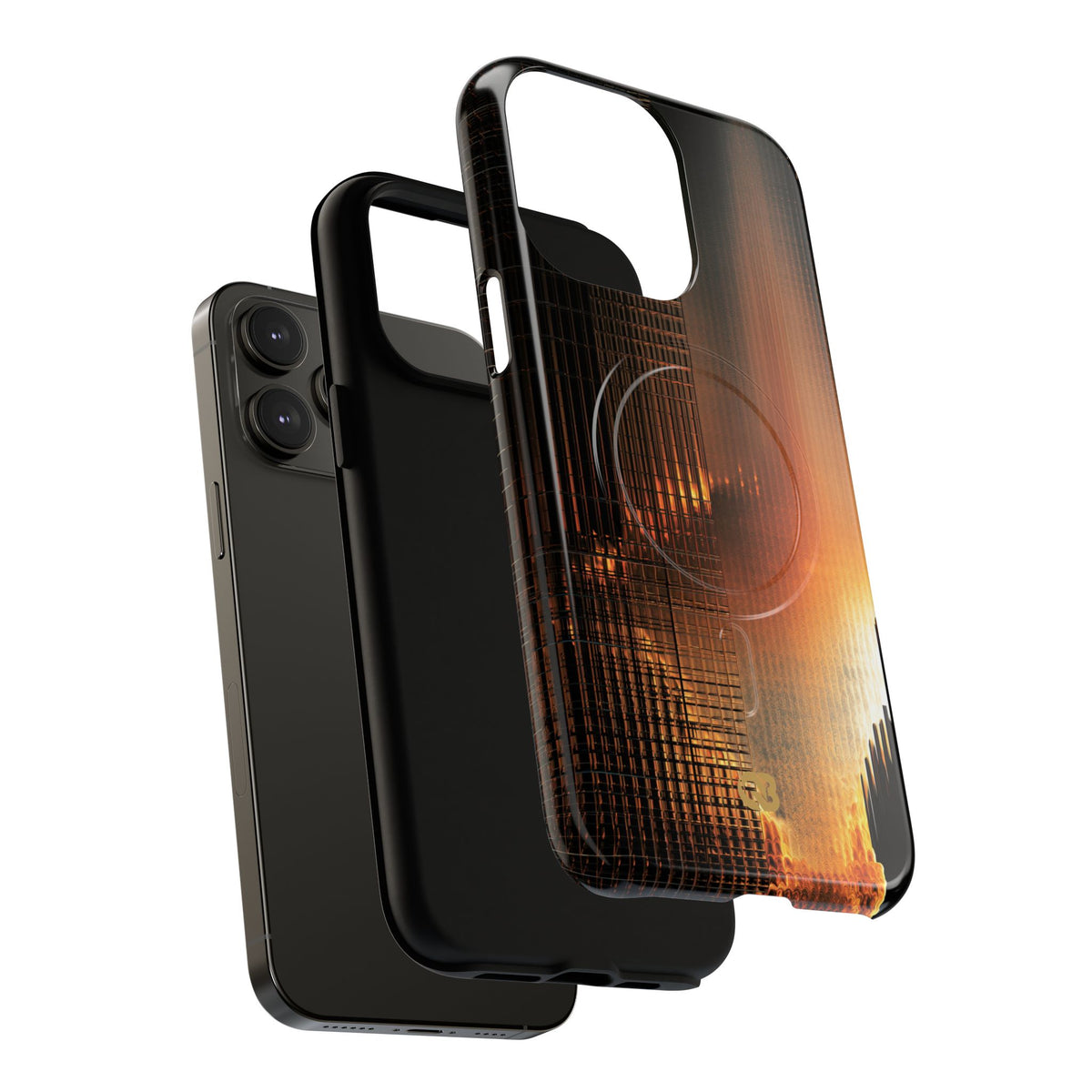 Luminous Grid · Tough 2.0 Magnetic Phone Case for iPhone · Black