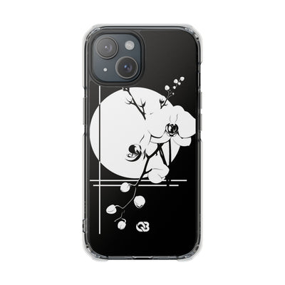 Black Impact MagSafe Phone Case for iPhone - Lunar Orchid Grid