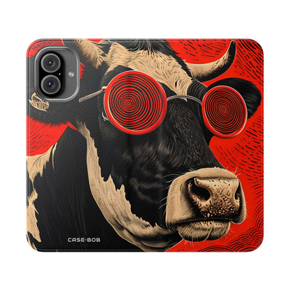 Spiral Cow Vision - iPhone 16 Plus Case - Wallet