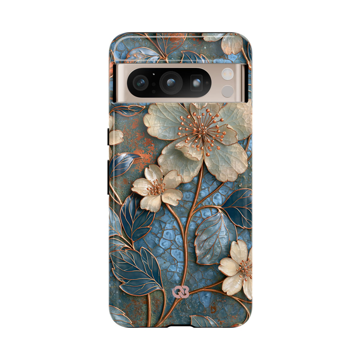 Gilded Blossom Reverie · Tough Phone Case for Pixel ·  Teal