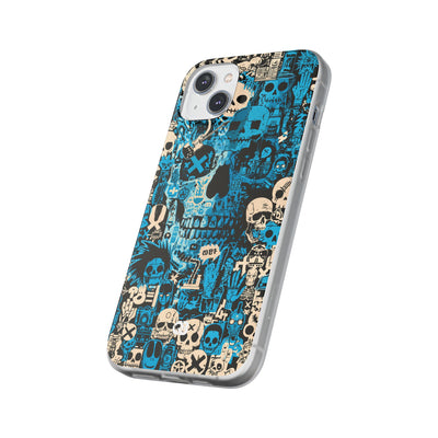 Electric Skull Graffiti · Lite Phone Case for iPhone ·  Blue