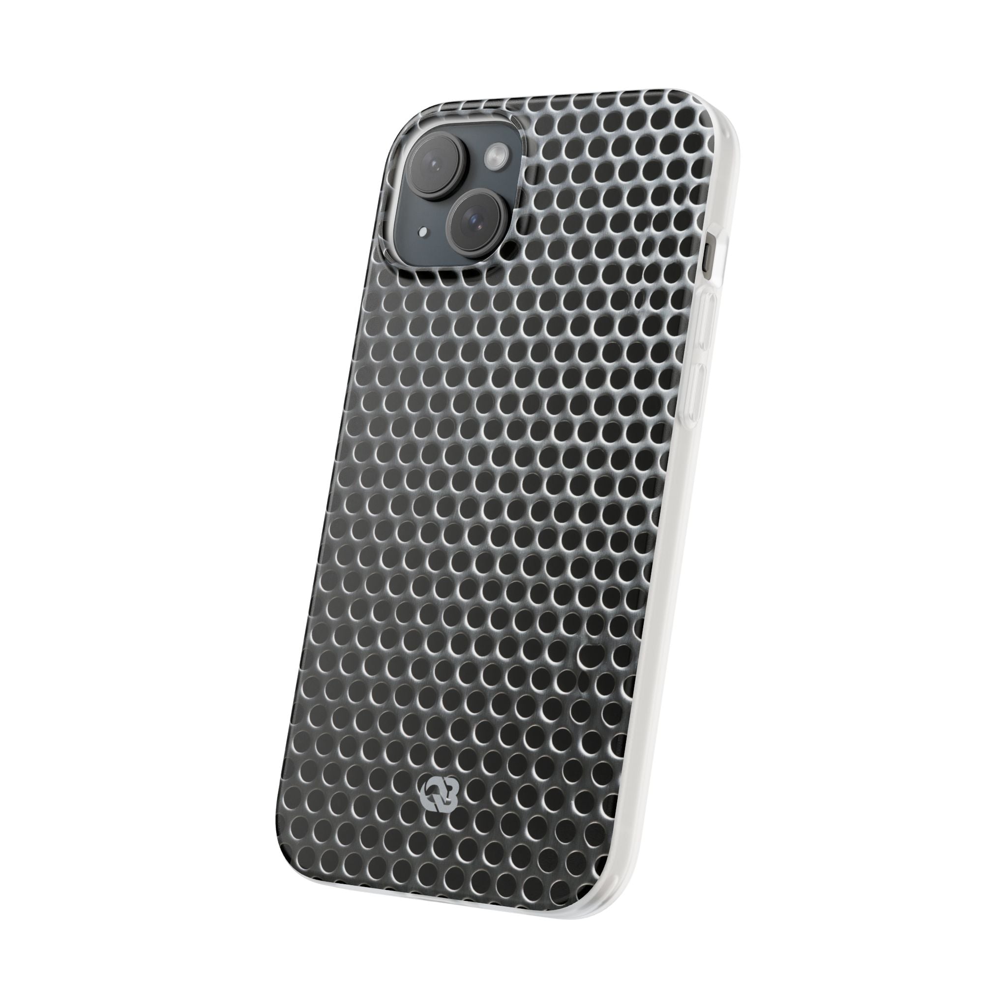 Silver Lite Phone Case for iPhone - Brutalist Steel Mesh