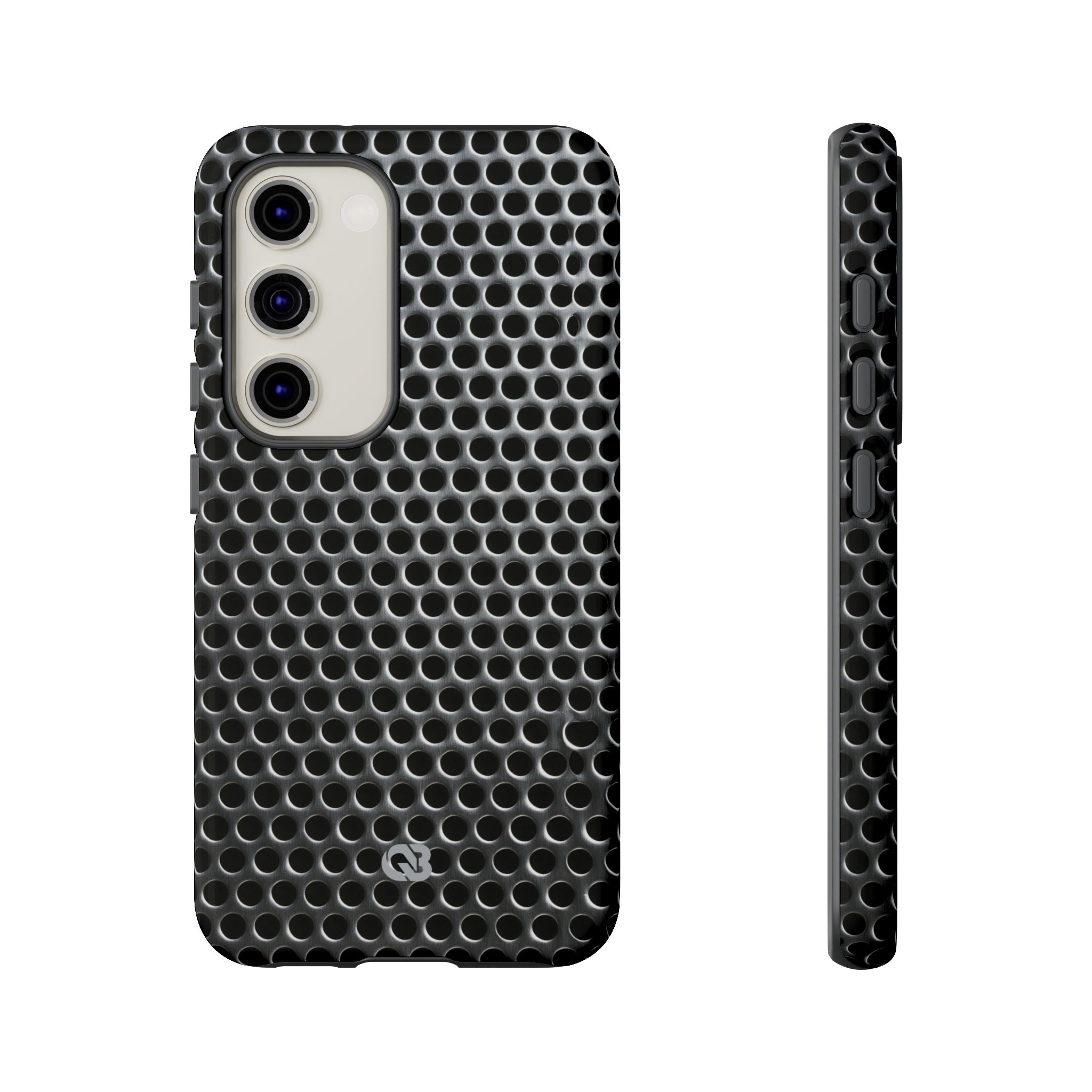 Silver Tough Phone Case for Samsung - Brutalist Steel Mesh