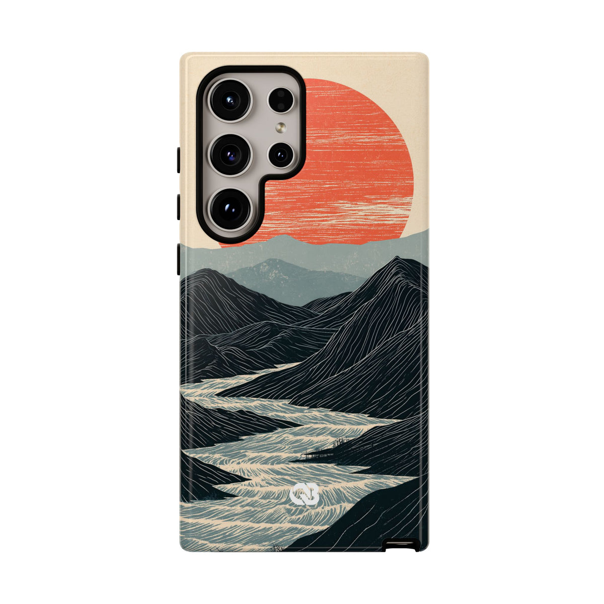 Crimson Ridge Horizon · Tough Phone Case for Samsung · Black