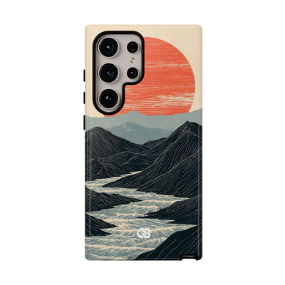 Crimson Ridge Horizon · Tough Phone Case for Samsung · Black