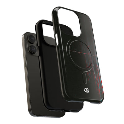 Black Tough 2.0 Magsafe Phone Case for iPhone - Corrupted Data Stream