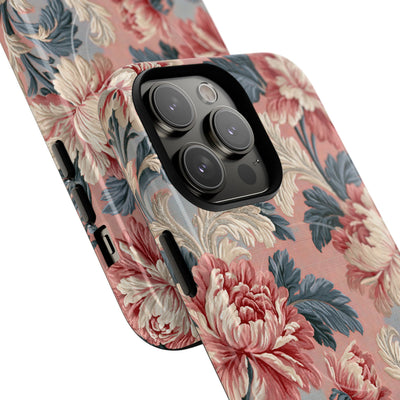 Blush Peony Jacquard · Tough 2.0 Magnetic Phone Case for iPhone · Pink