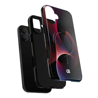 Black Tough 2.0 Magsafe Phone Case for iPhone - Cobalt Crimson Flux
