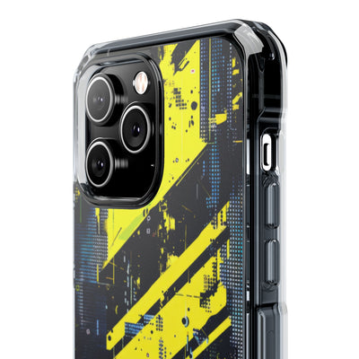 Acid Hazard · Clear Impact Magnetic Phone Case for iPhone ·  Yellow