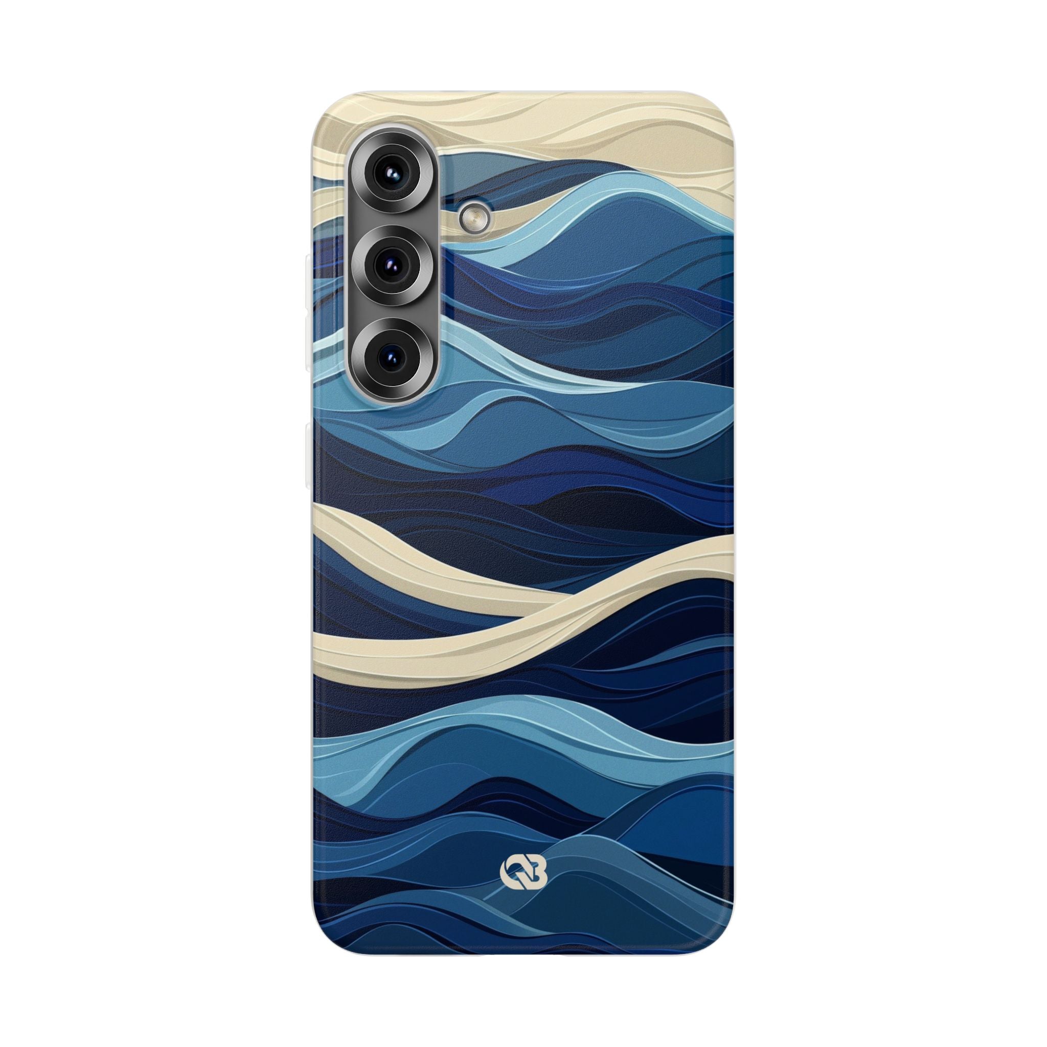 Cobalt Coast Layers · Soft Phone Case for Samsung