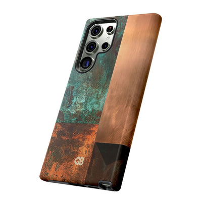 Teal Tough Phone Case for Samsung - Verdigris Copper Slab