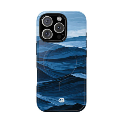 Blue Tough 2.0 Magsafe Phone Case for iPhone - Cobalt Ridge Tides