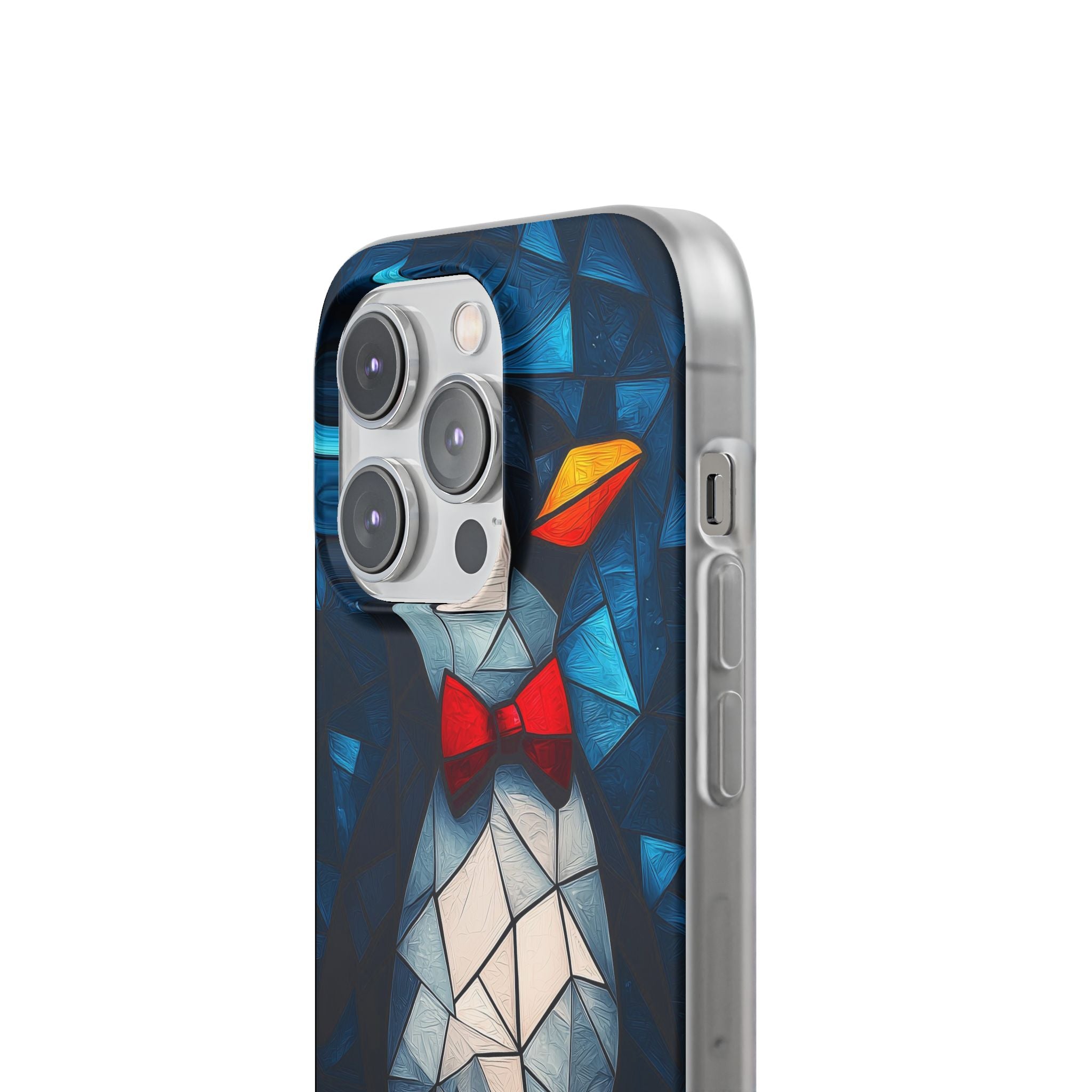 Mosaic Bowtie Penguin · Soft Phone Case for iPhone