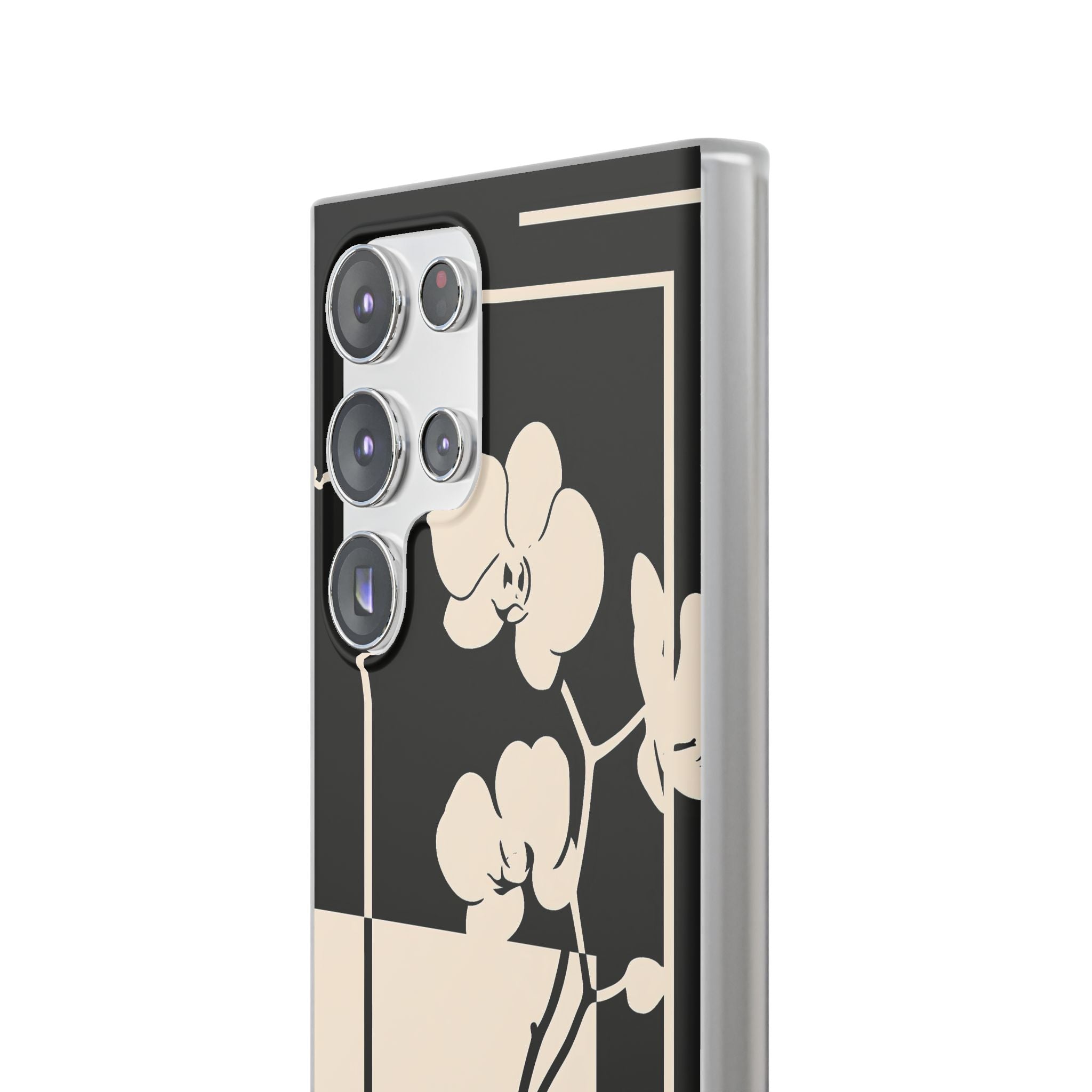 Beige Lite Phone Case for Samsung - Nocturnal Orchid Frame